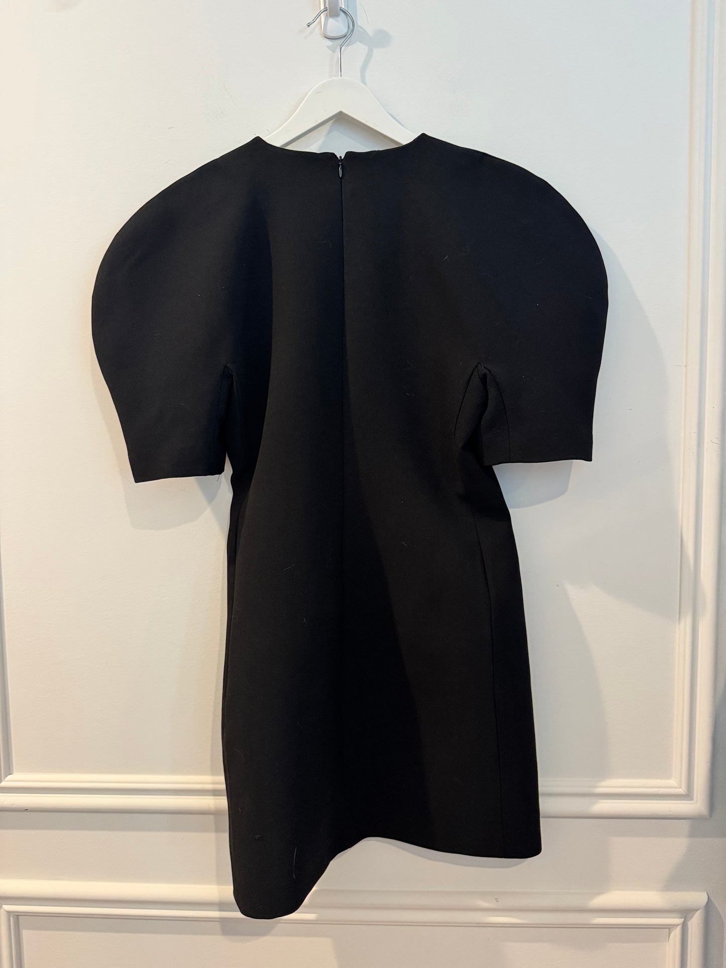 Zara Black Puff Sleeve Dress, Size Medium
