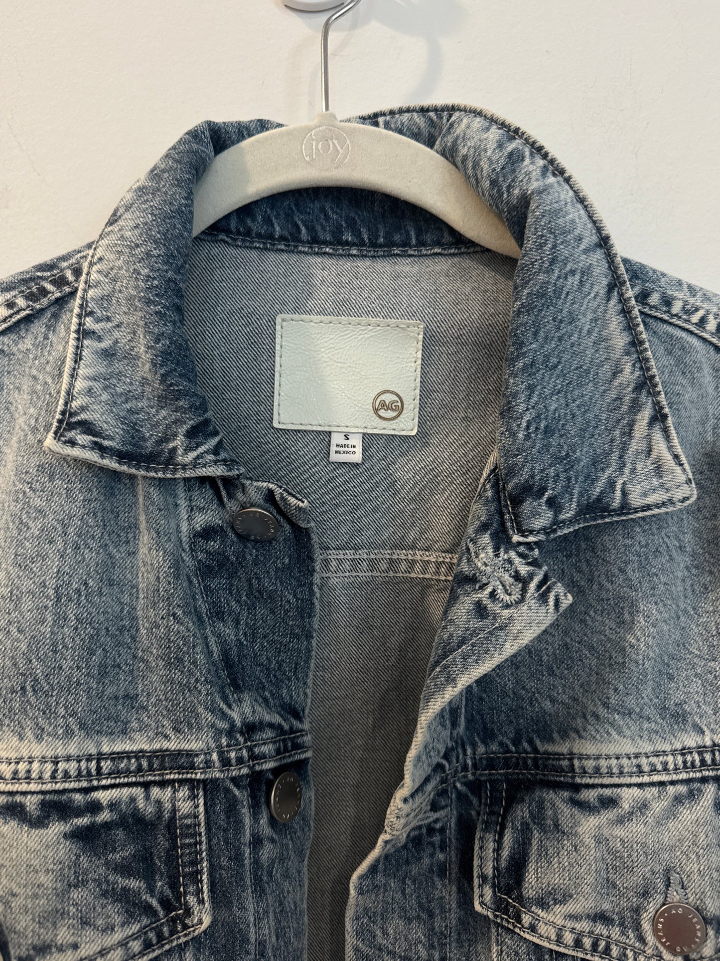AG Robyn Cropped Denim Jacket, Size Small