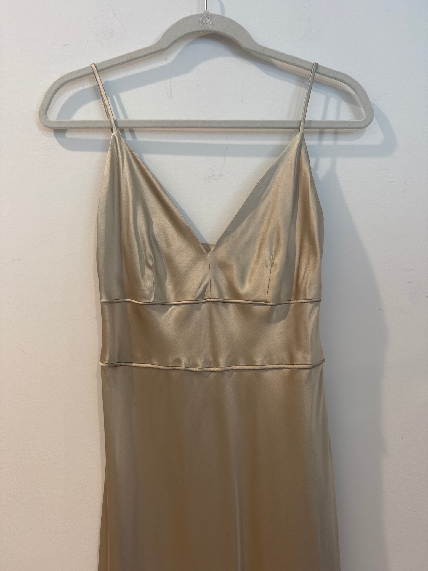 Everlane Champagne Gold Silky Dress, Size 4