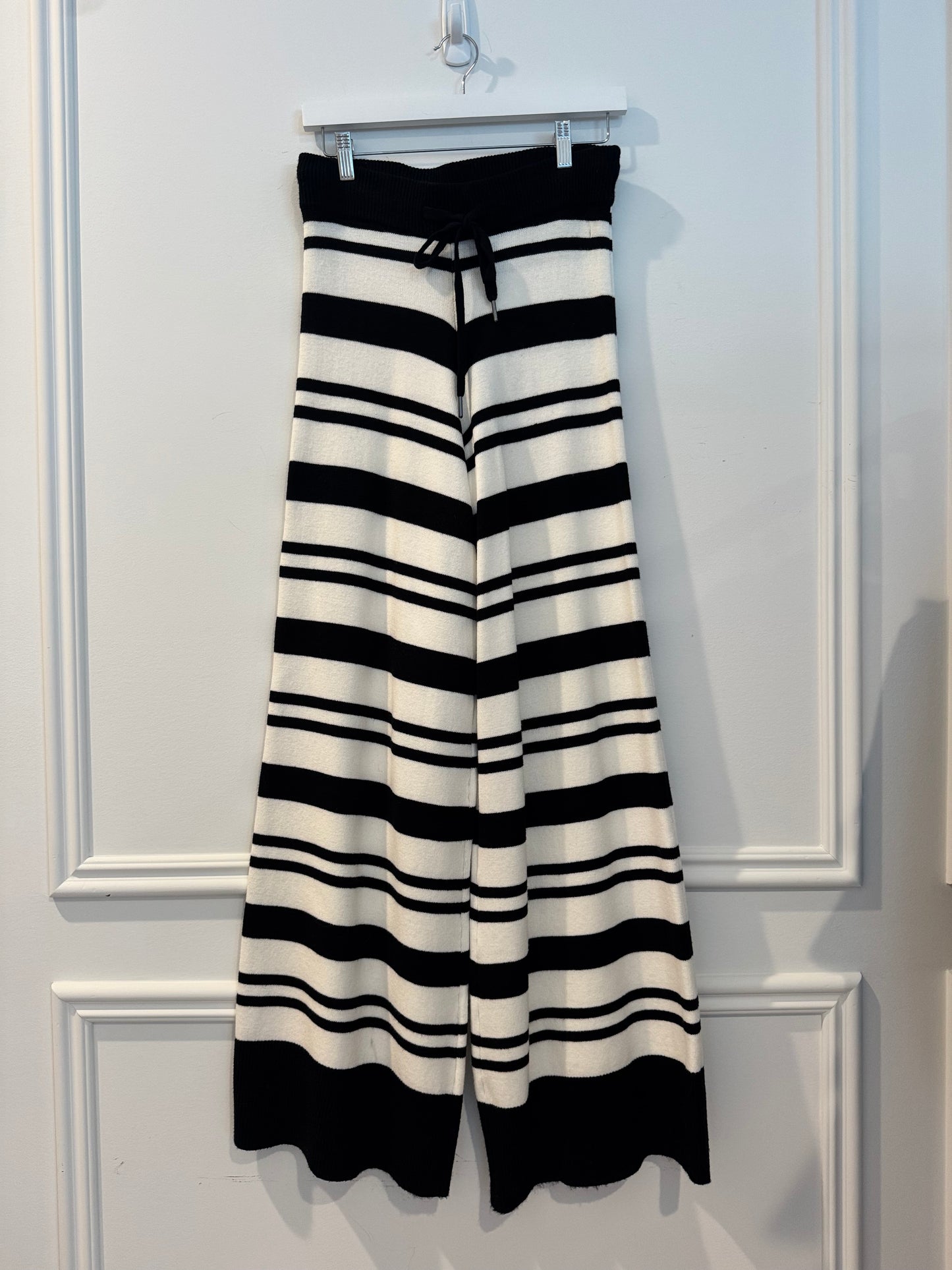 Carbon38 Striped Sweater Pants, Size Small