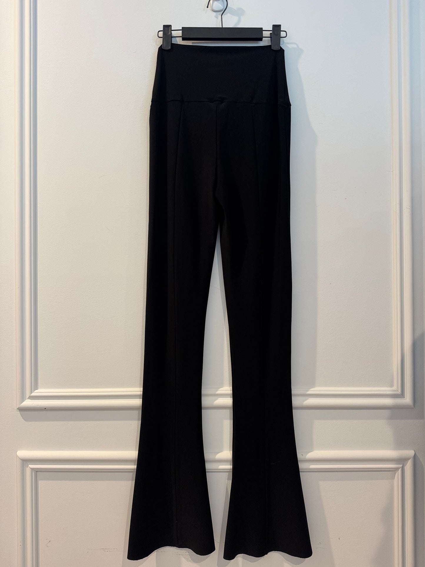 Norma Kamali Black Flare Pants, Size Small
