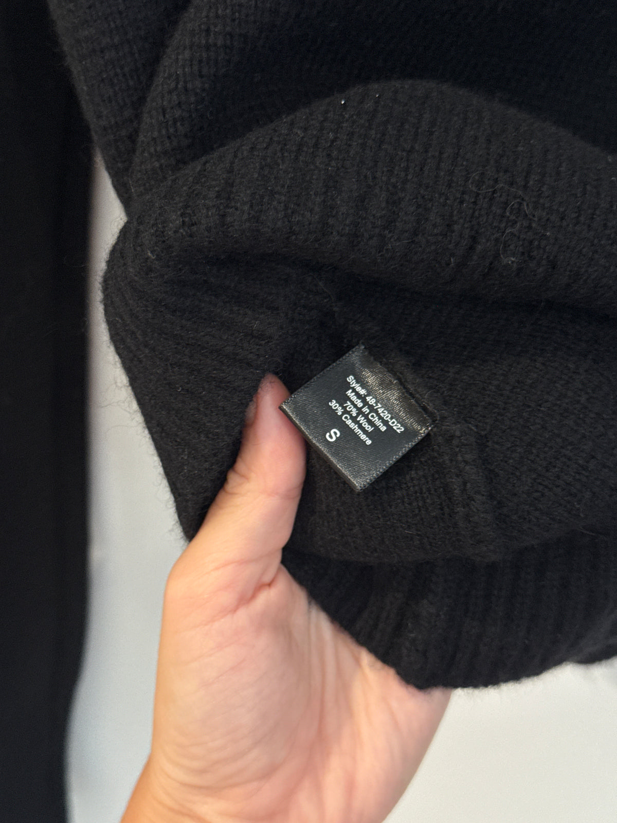 Jenni Kayne Wool/Cashmere Blend “Cooper” Cardigan in Black, Size Small