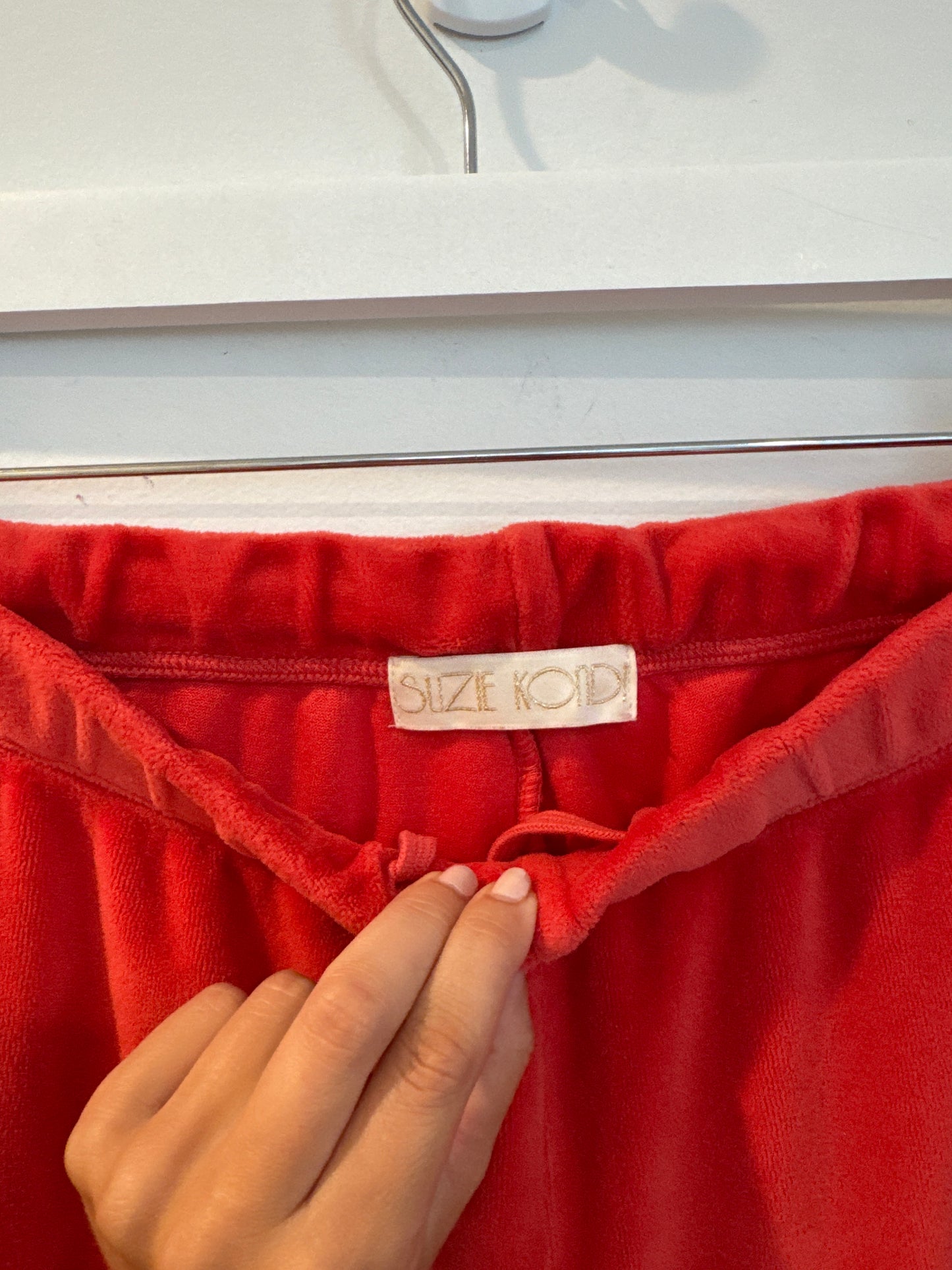 Suzie Kondi Zephyra Pants in Terry, Cherry Red, Size Medium