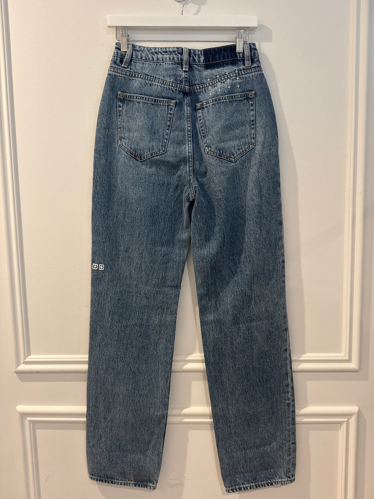 Ksubi Playback Authentik Trashed High Rise Straight Jeans, Size 26”