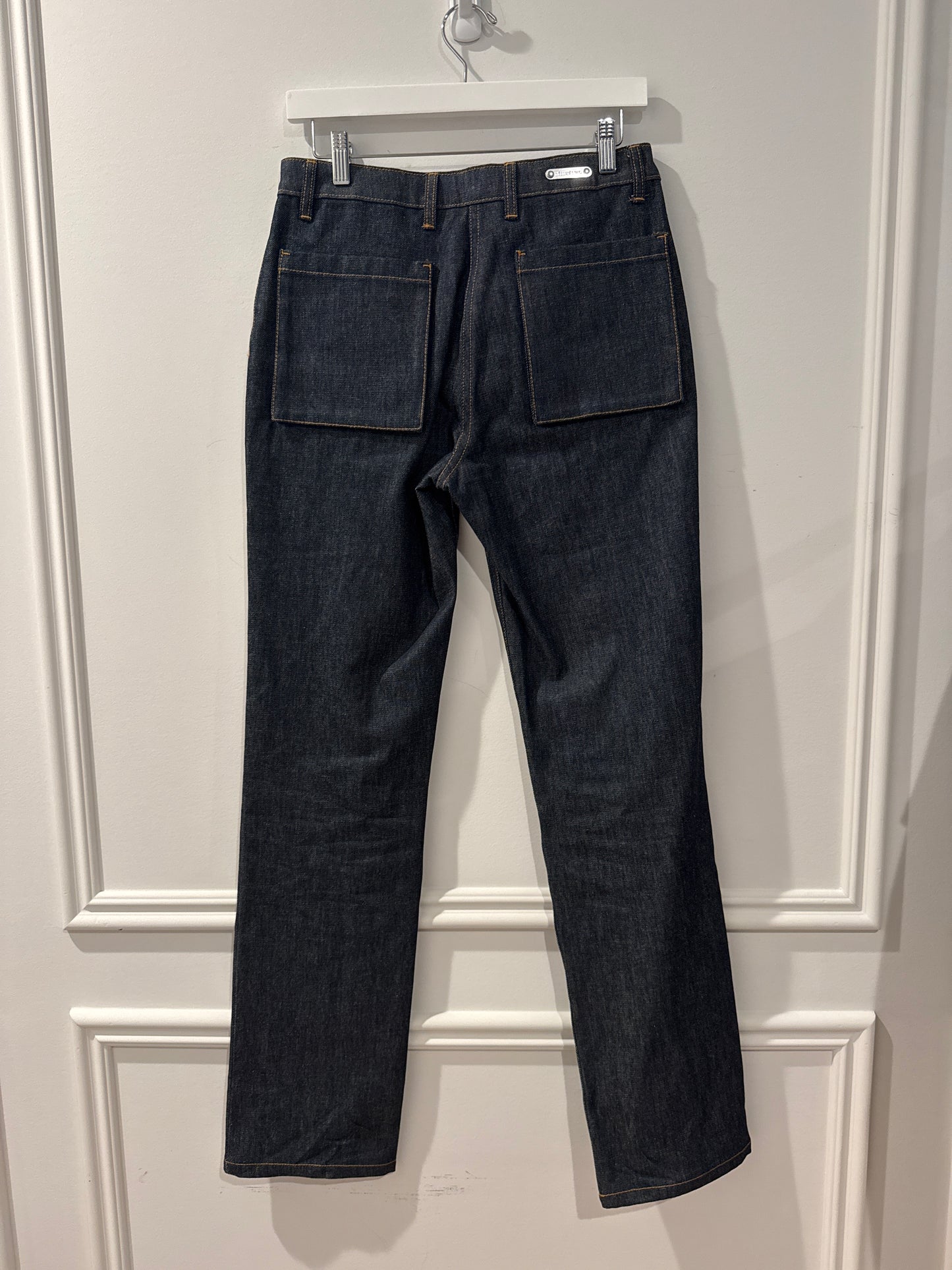 Helmut Lang Raw Italian Denim Utility Jeans, Size 26