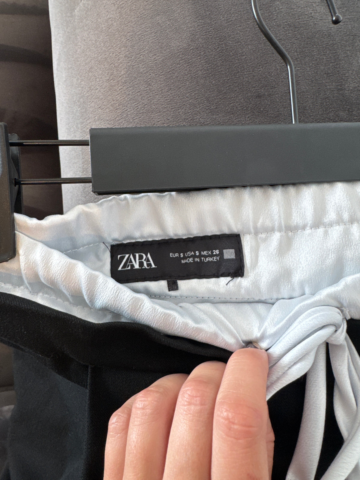 Zara Double Waistband Wide-Leg Pants, Size Small