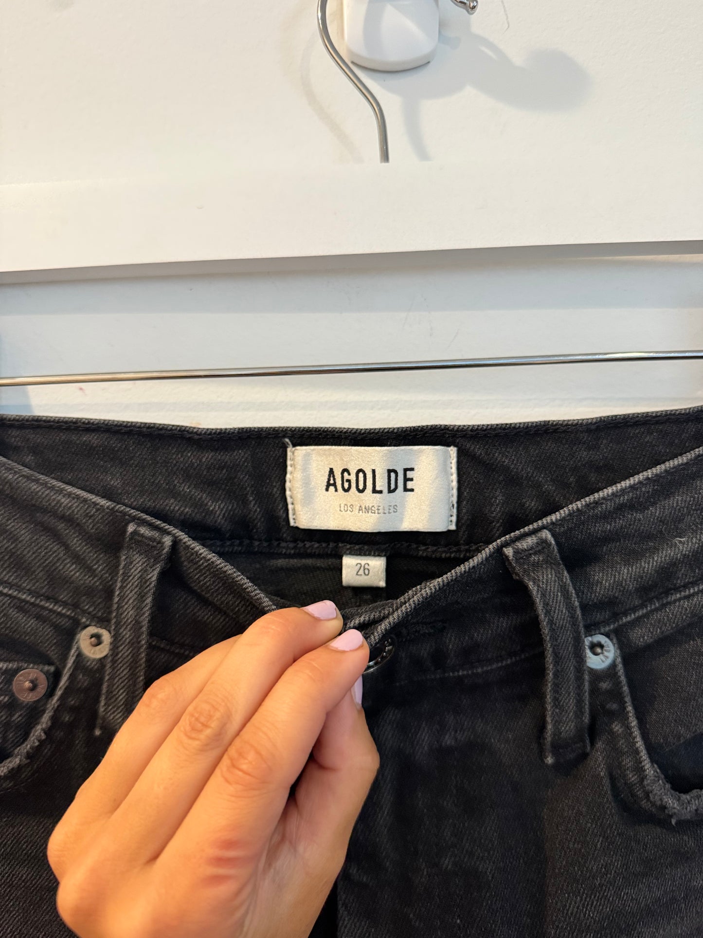 AGOLDE Black Denim Jeans, Size 26