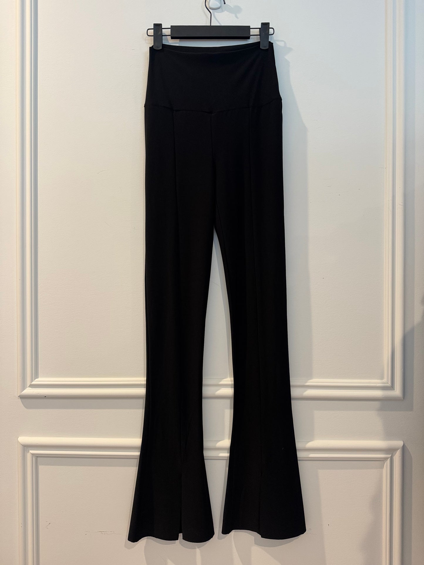 Norma Kamali Black Flare Pants, Size Small