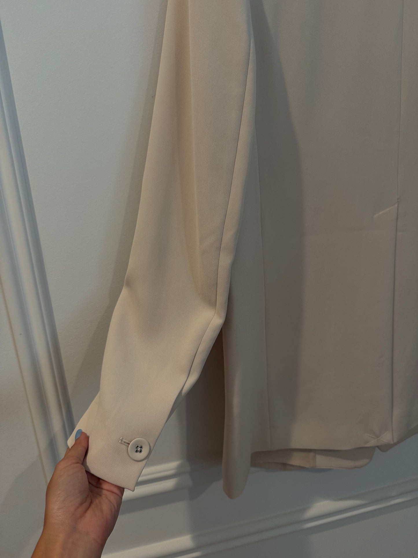 DVF Isla Jacket in Ivory, Size Small