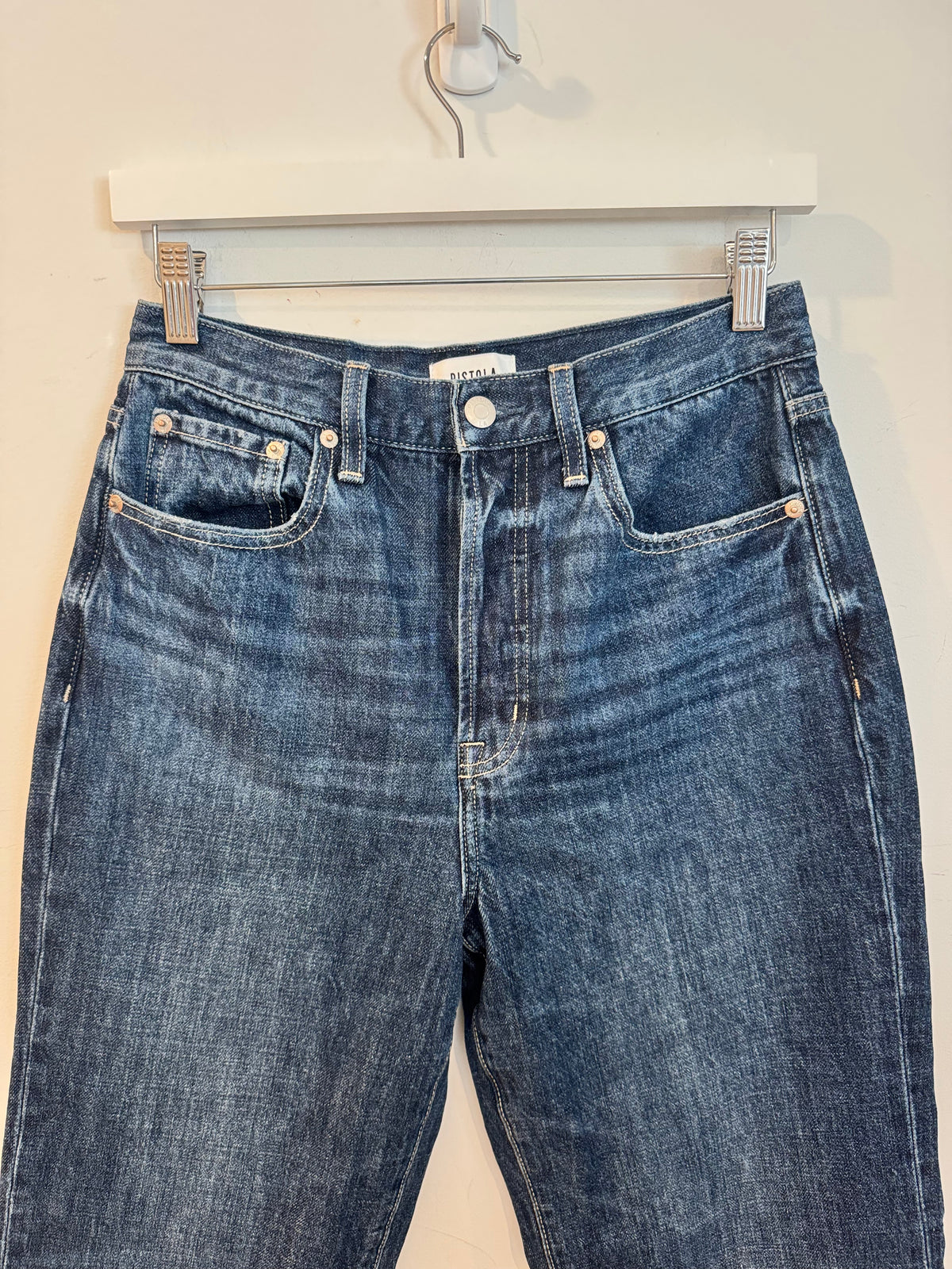 Pistola “Cassie” Super High Rise Straight Leg Jeans, Size 27
