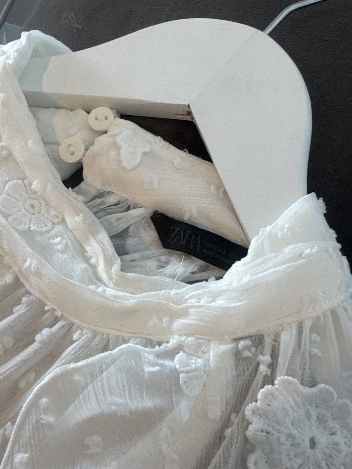 Zara White Blouse, Size Small