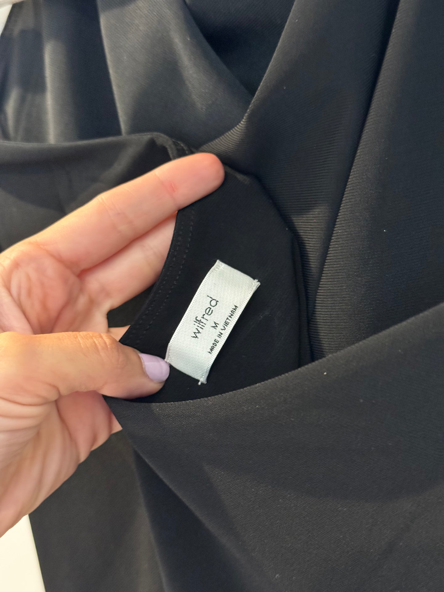 Wilfred Black Halter Top, Size Medium