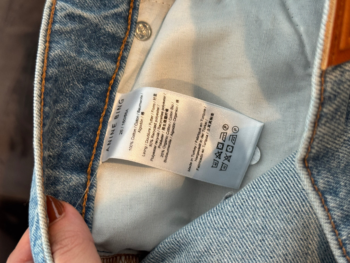 Anine Bing Wide Leg Jeans, Size 26