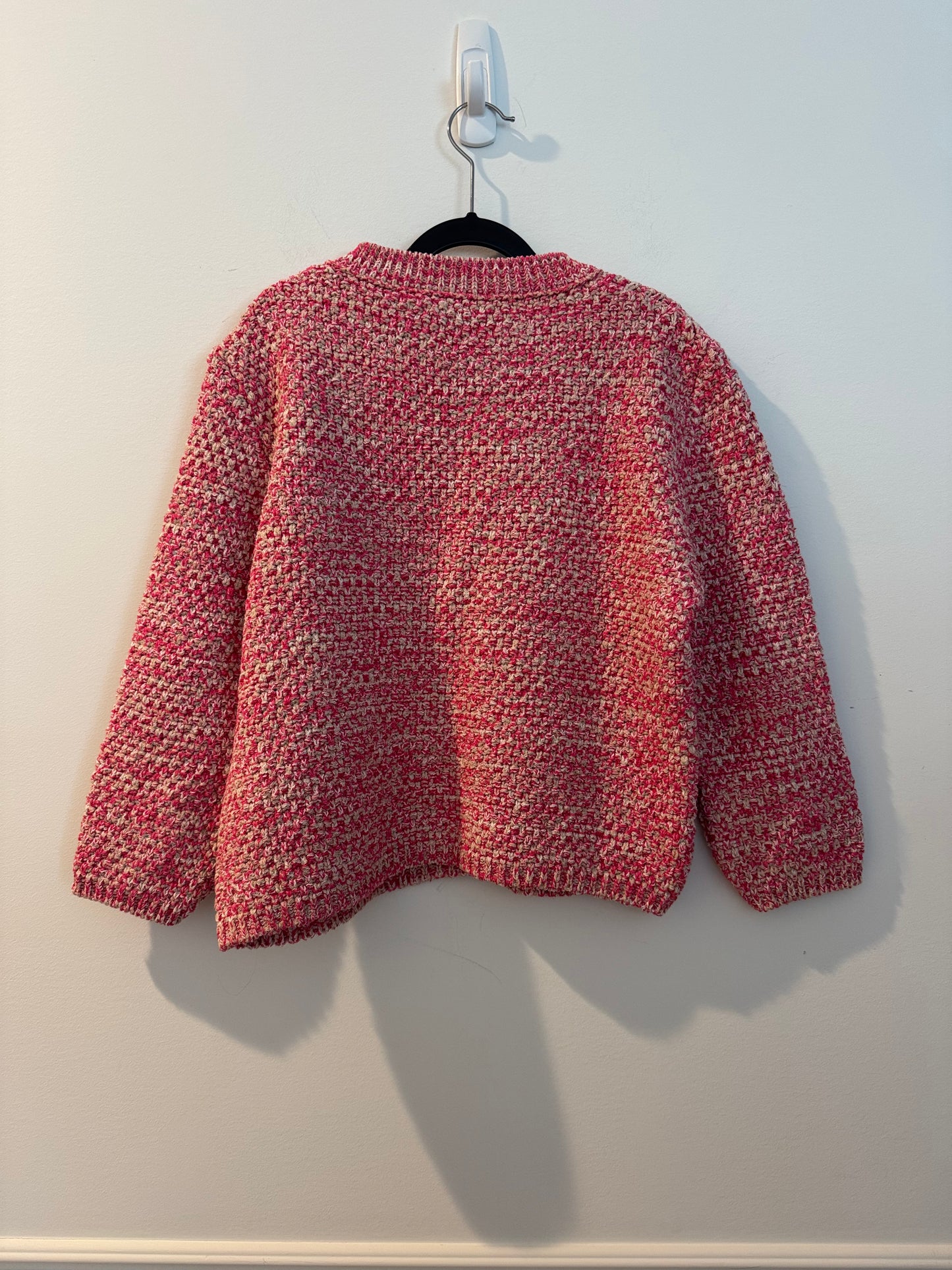 Zara 3/4 Sleeve Pink Cardigan, Size Small