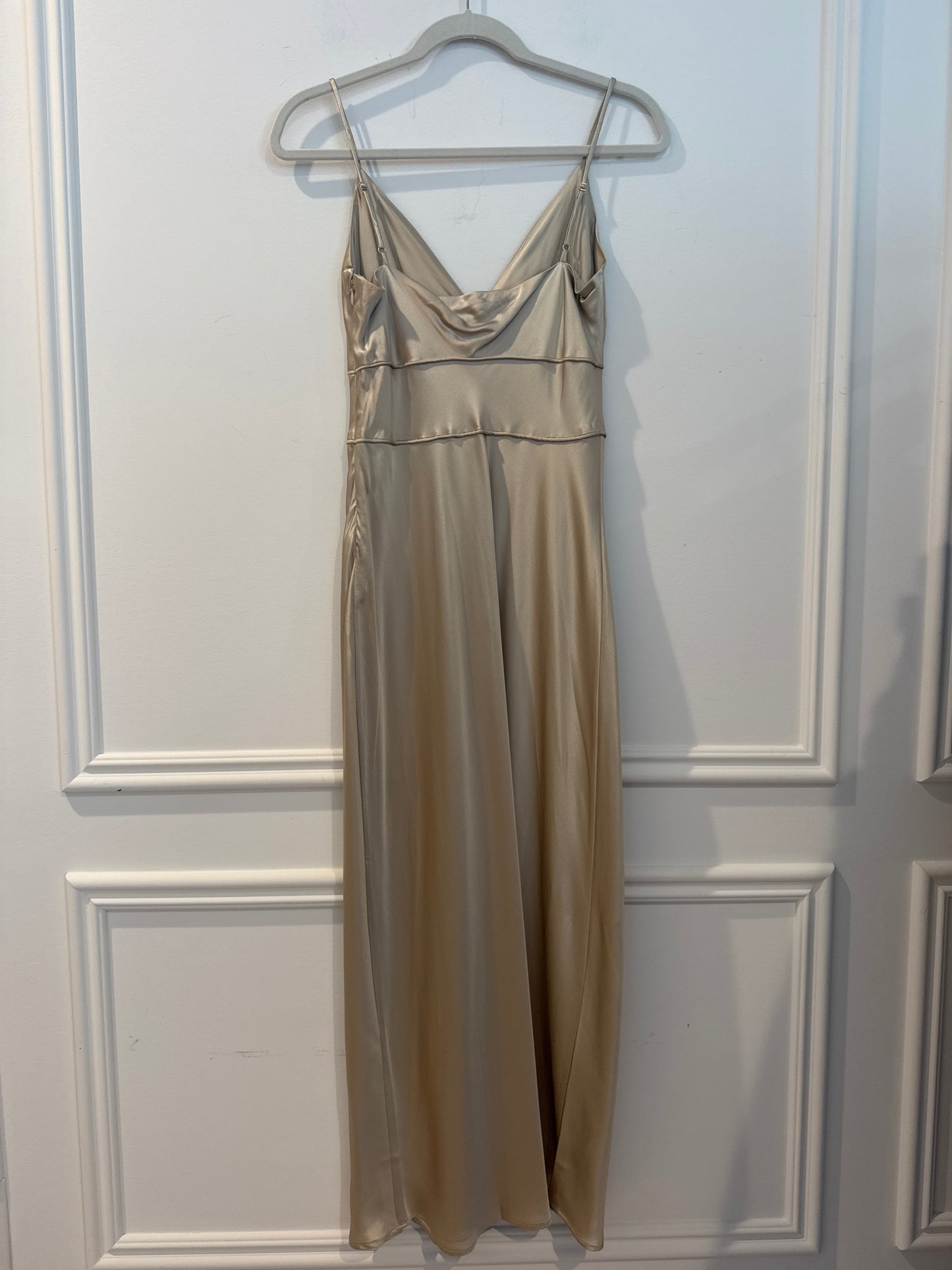 Everlane Champagne Gold Silky Dress, Size 4