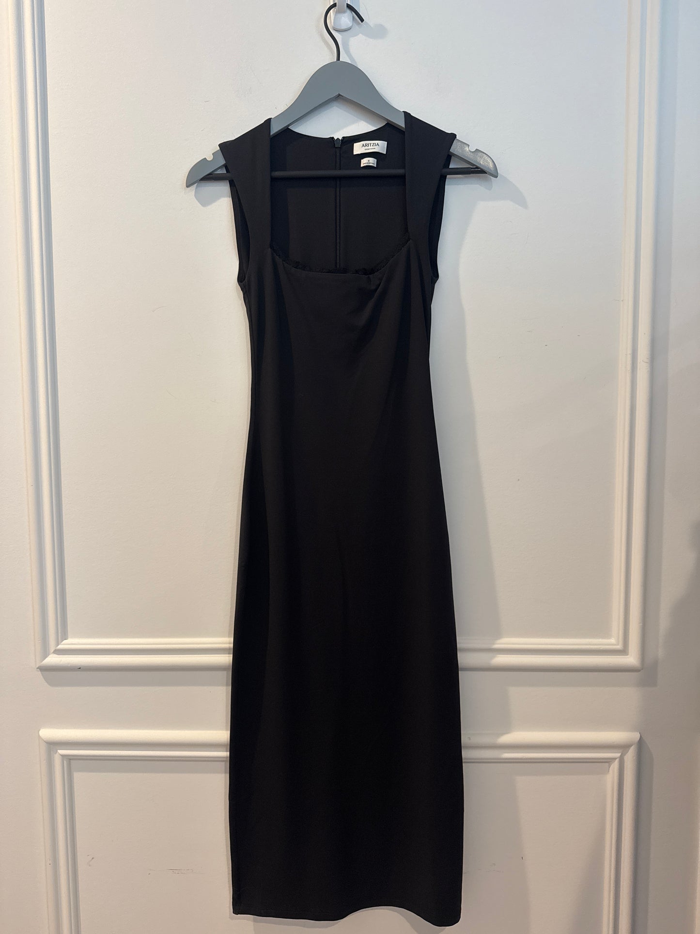 Babaton Figureknit Confidential Dress, Black, Size Small