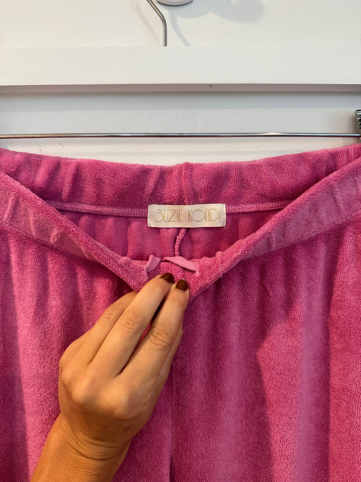 Suzie Kondi Zephyra Flare Pants, Terry Pink, Size Small