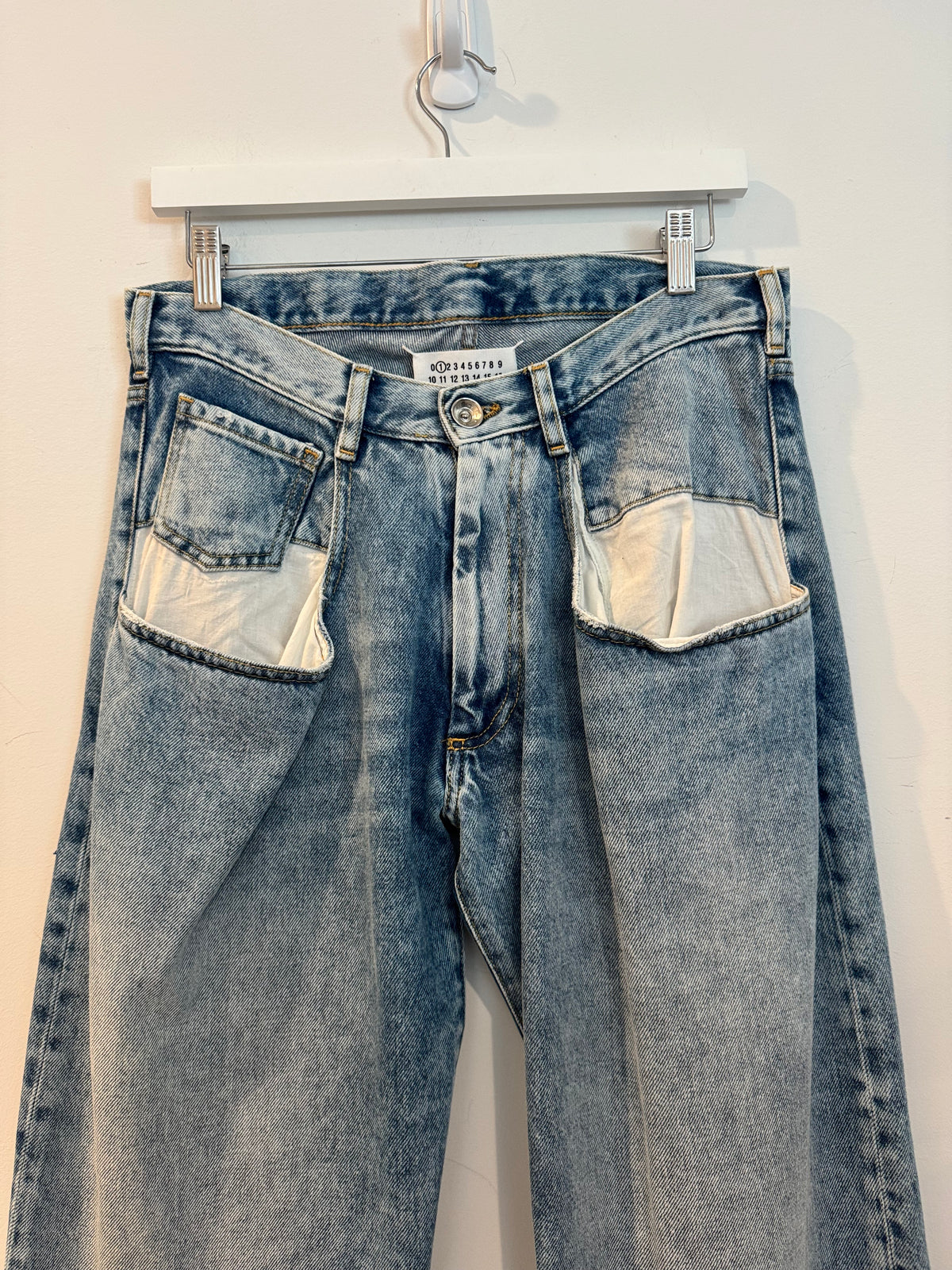 Maison Margiela Straight Jeans with Contrasted Pockets, Size 40 (US4)