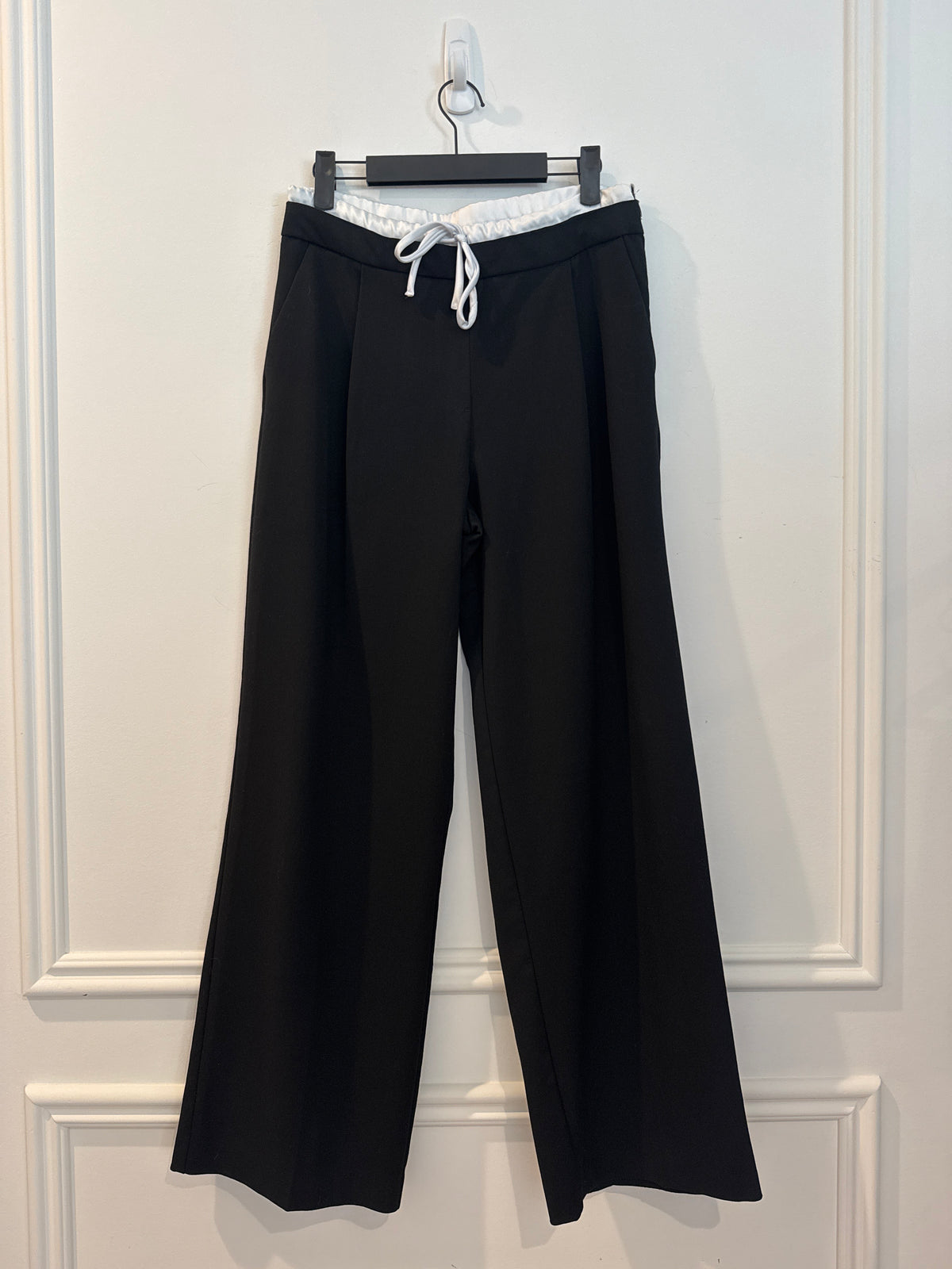 Zara Double Waistband Wide-Leg Pants, Size Small