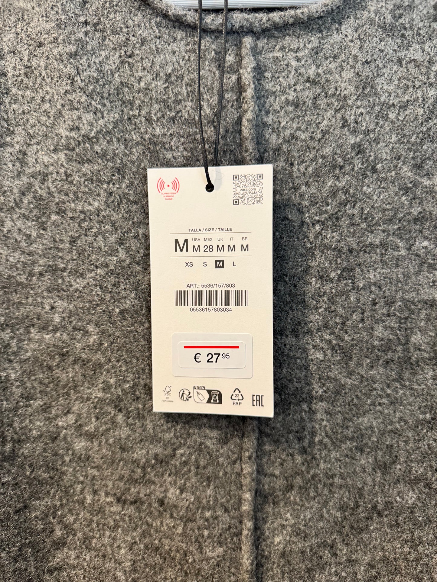 Zara Grey Dress, Size Medium