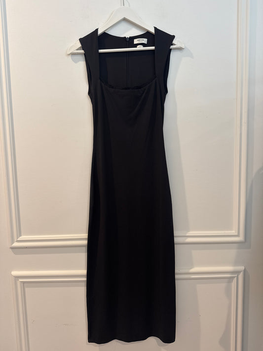 Aritzia Contour Black Midi Dress, Size Small