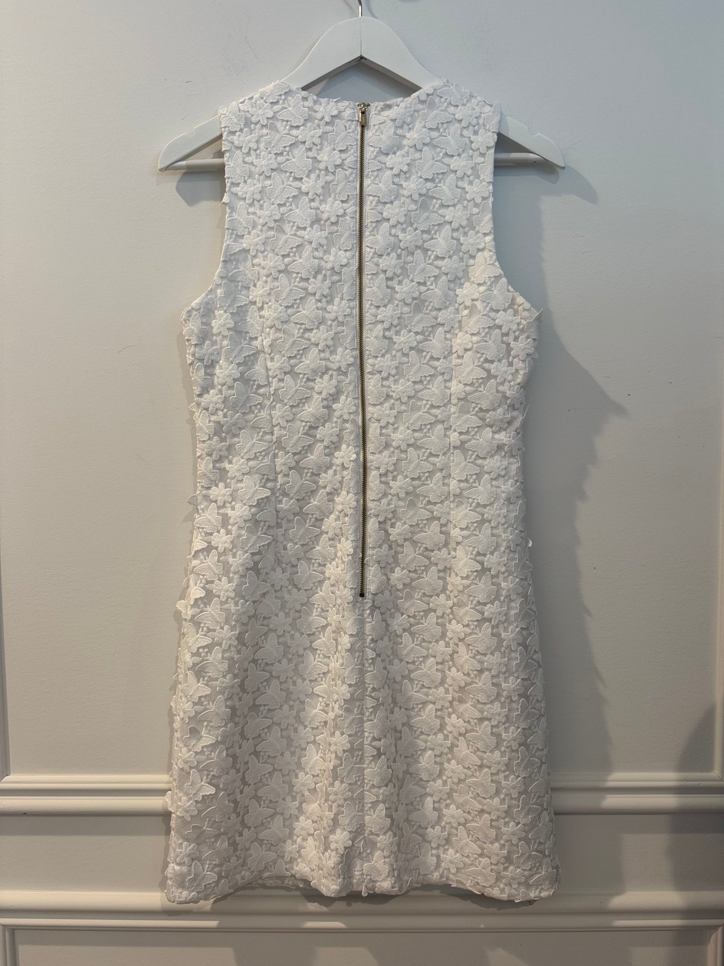Lilly Pulitzer White Butterfly Lace Dress, Size Small