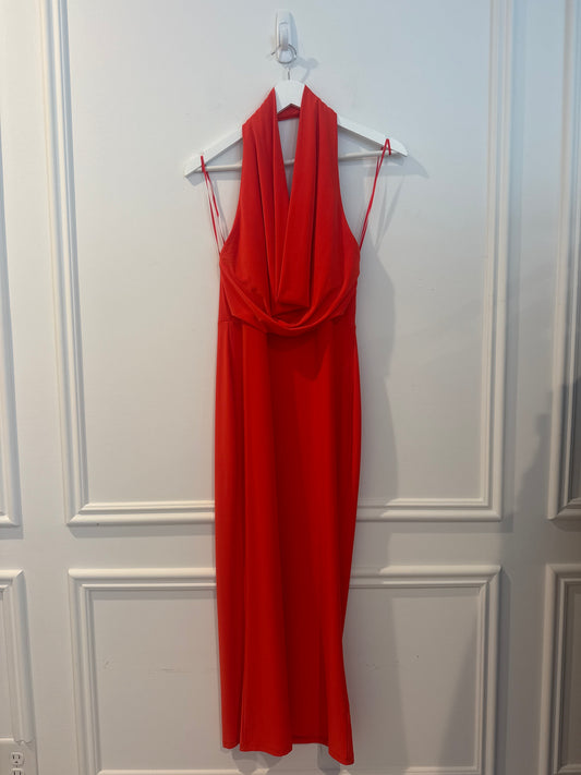 TEN By Aritzia Red Halter Dress, Size Small
