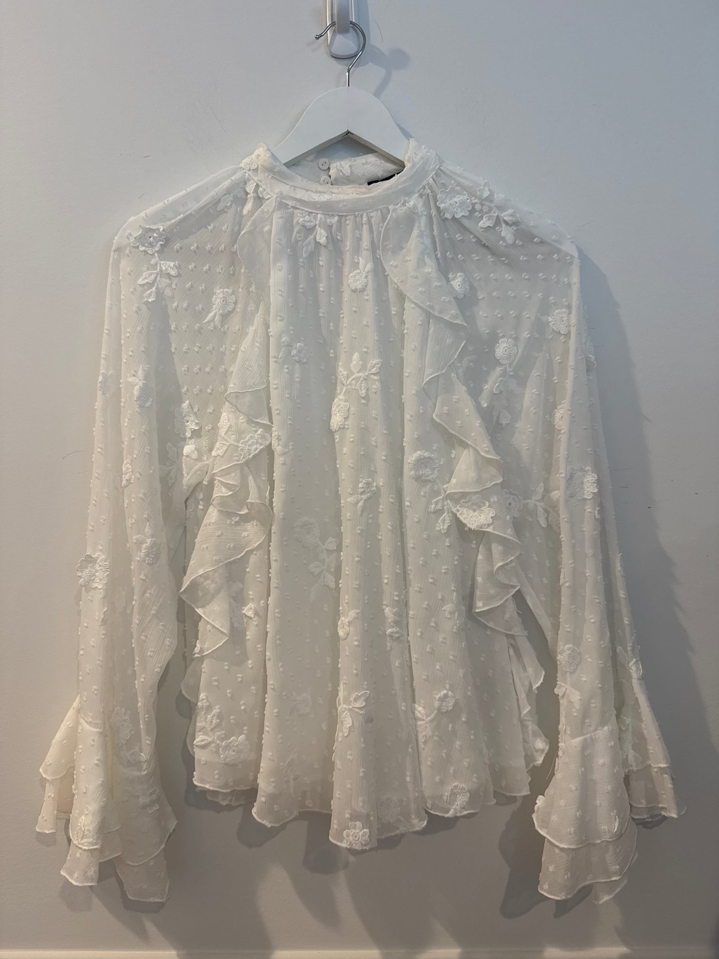 Zara White Blouse, Size Small