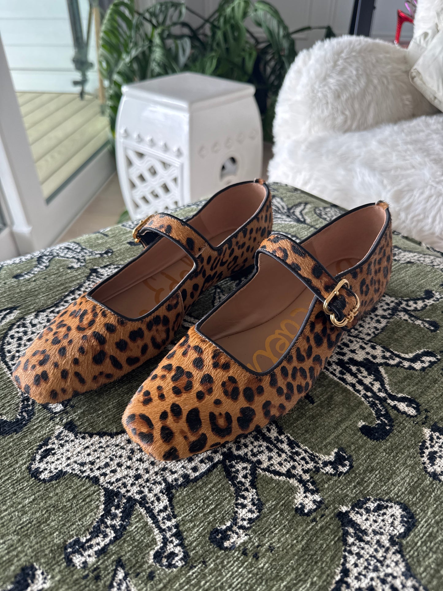 Sam Edelman Cheetah Print “Michaela” Mary Jane’s, Size Women’s US8