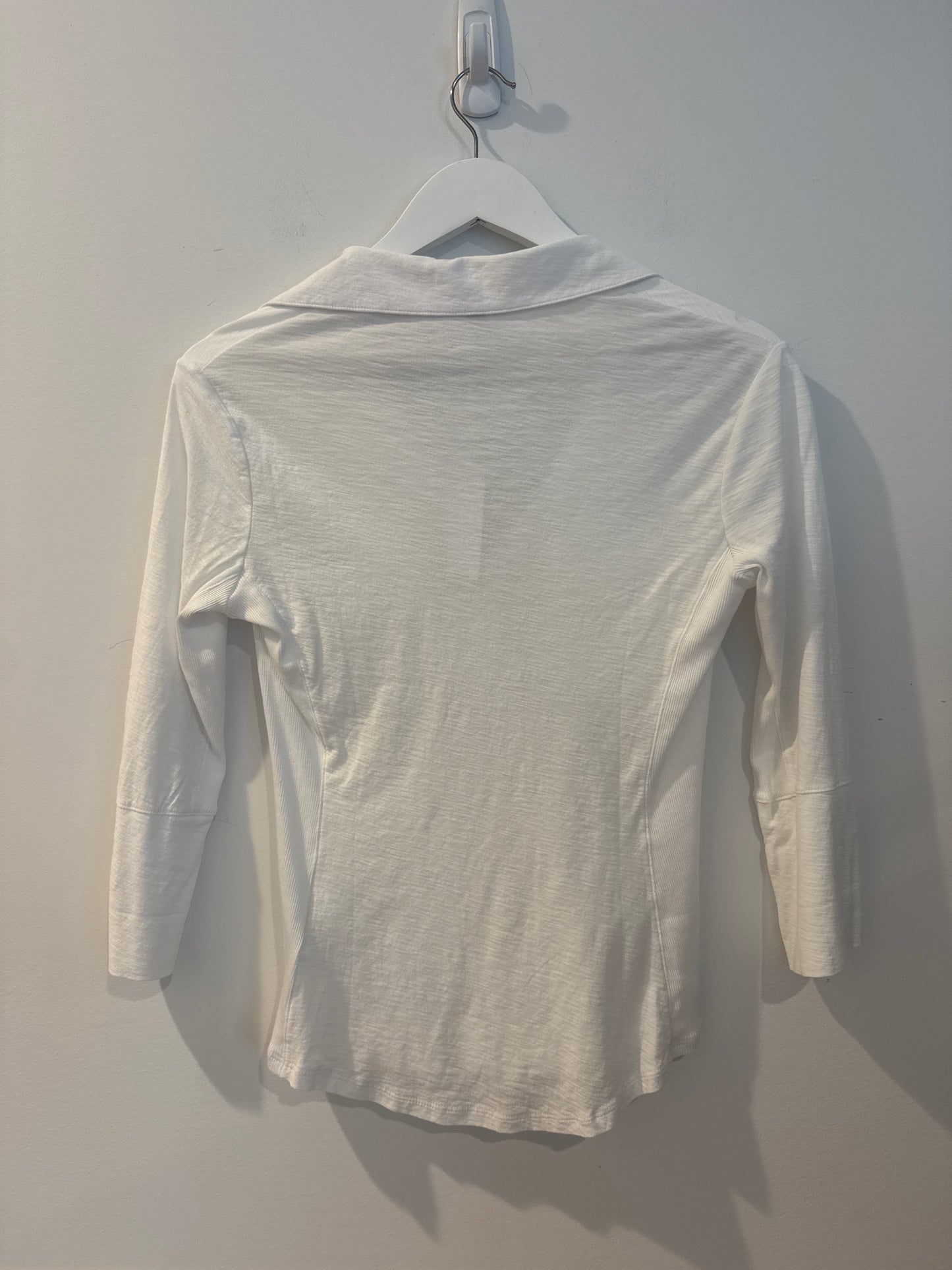 James Perse Sheer Slub Side Panel Shirt, Size 2
