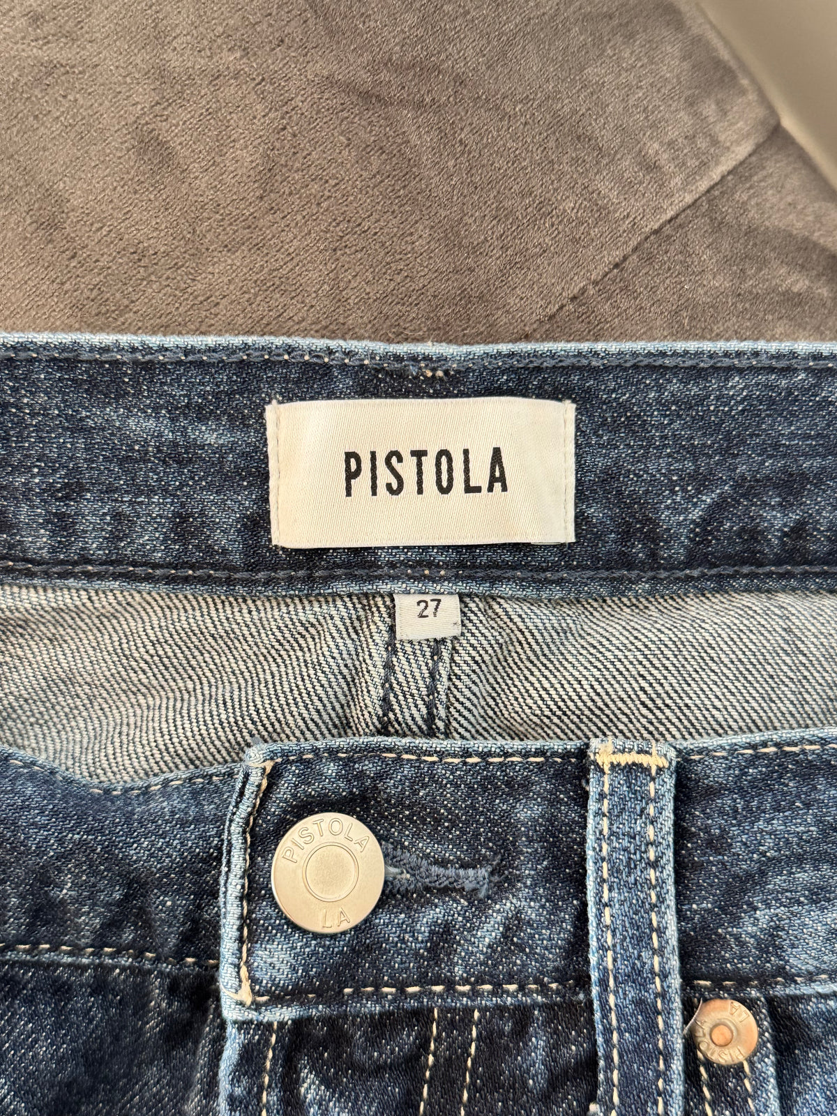 Pistola “Cassie” Super High Rise Straight Leg Jeans, Size 27