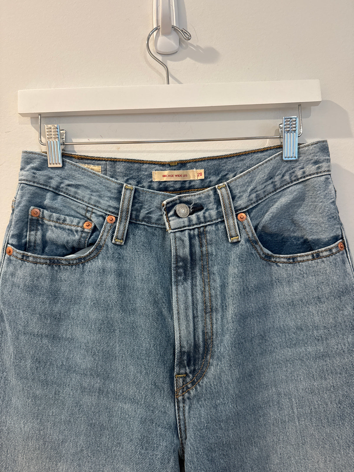 Levi’s Ribcage Wide Leg Jeans, Size 28 (runs a bit smaller)