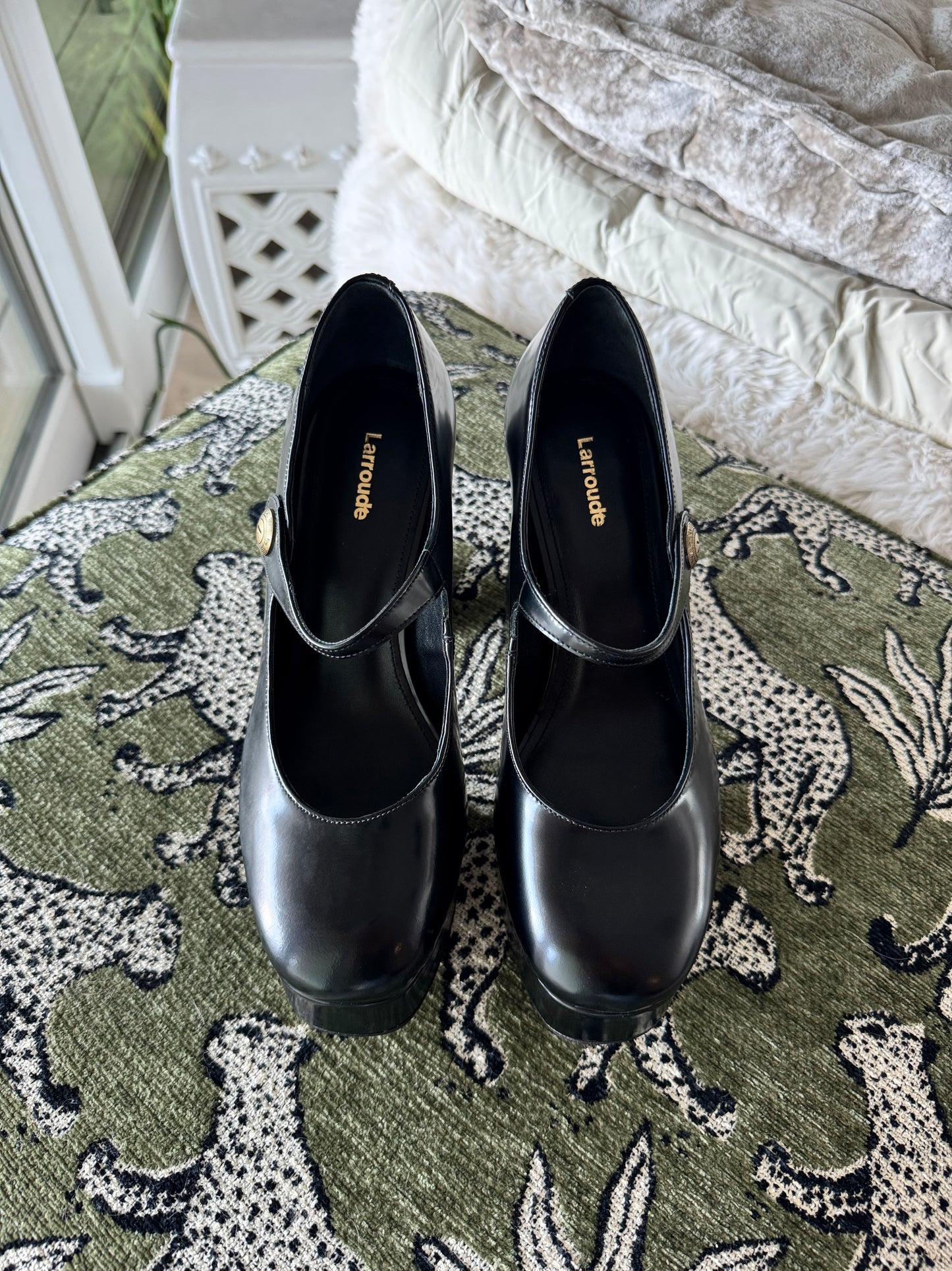 Larroudé Platform Maryjane Pumps, Size Women’s US8