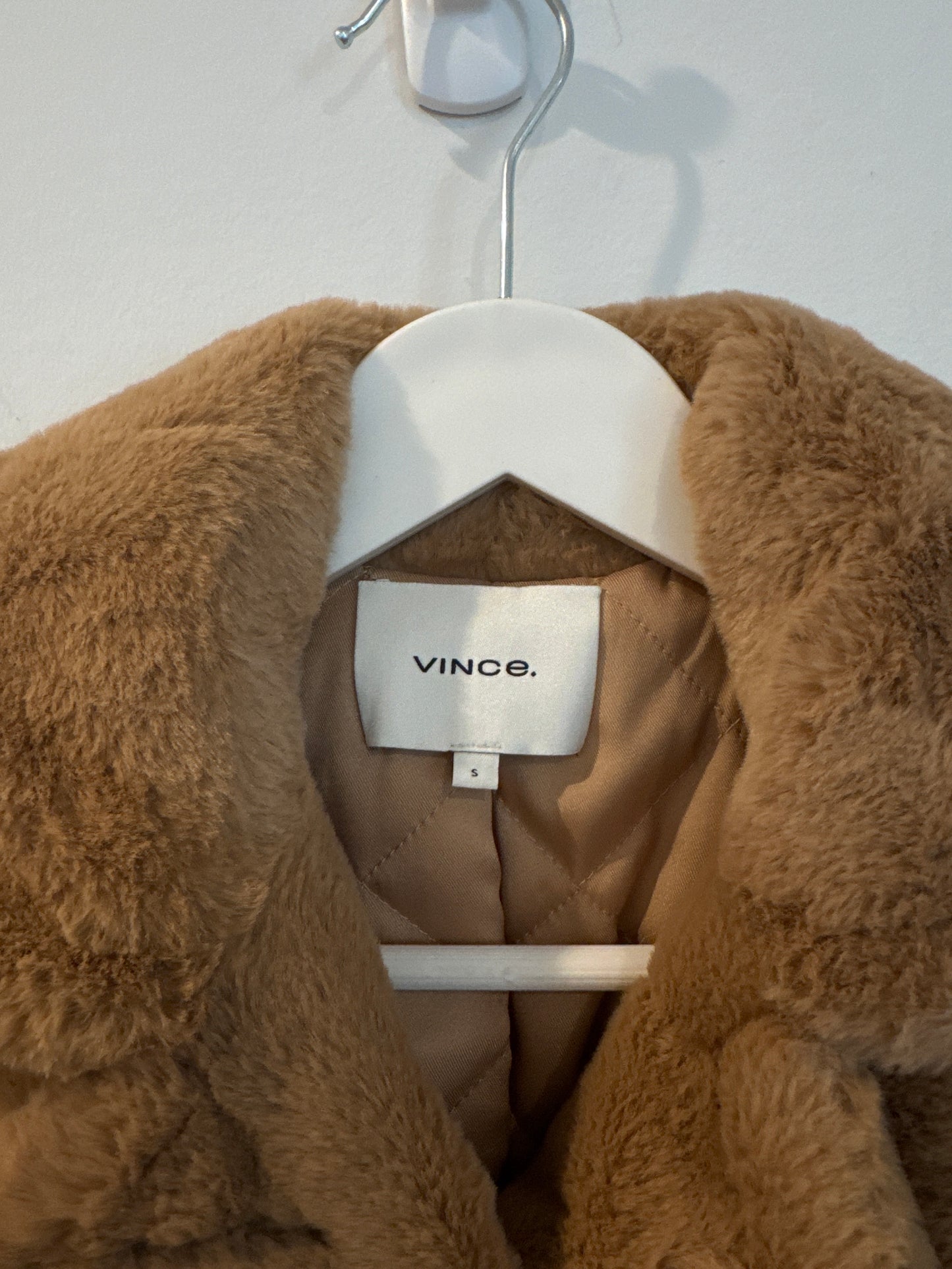 Vince Faux Fur Trucker Jacket, Size Small