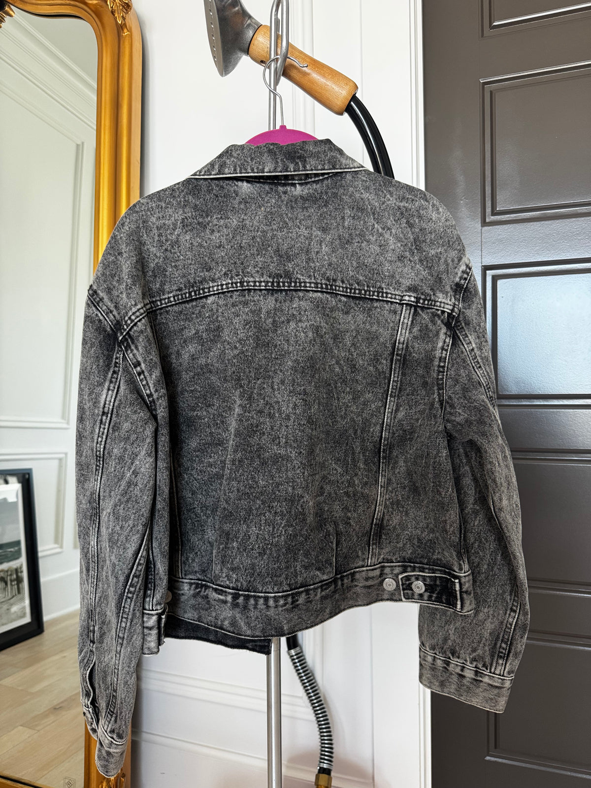 Levi’s Vintage Style Charcoal Denim Jacket, Size Medium
