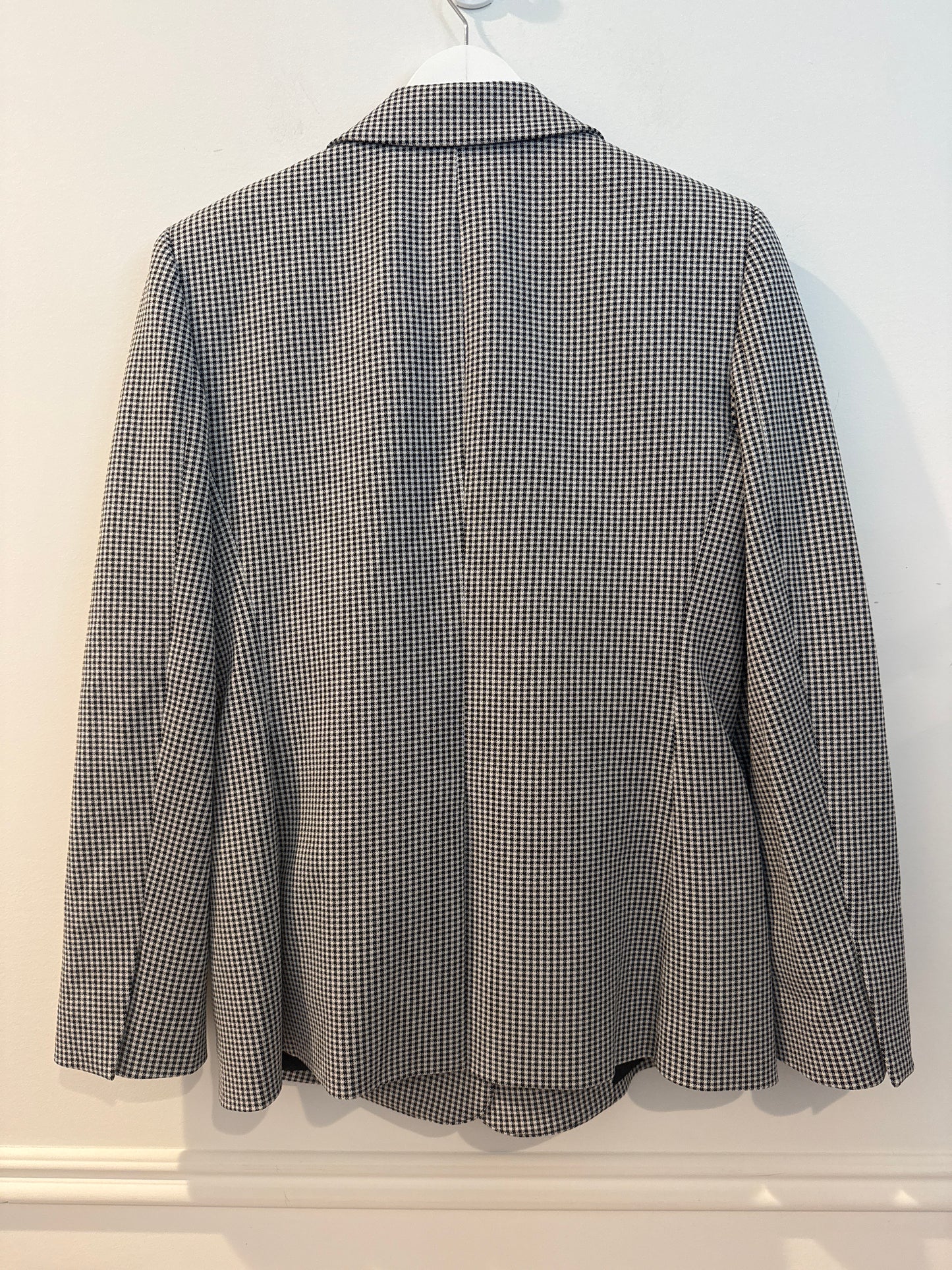 Theory Houndstooth Single-Breasted Blazer, Size 8
