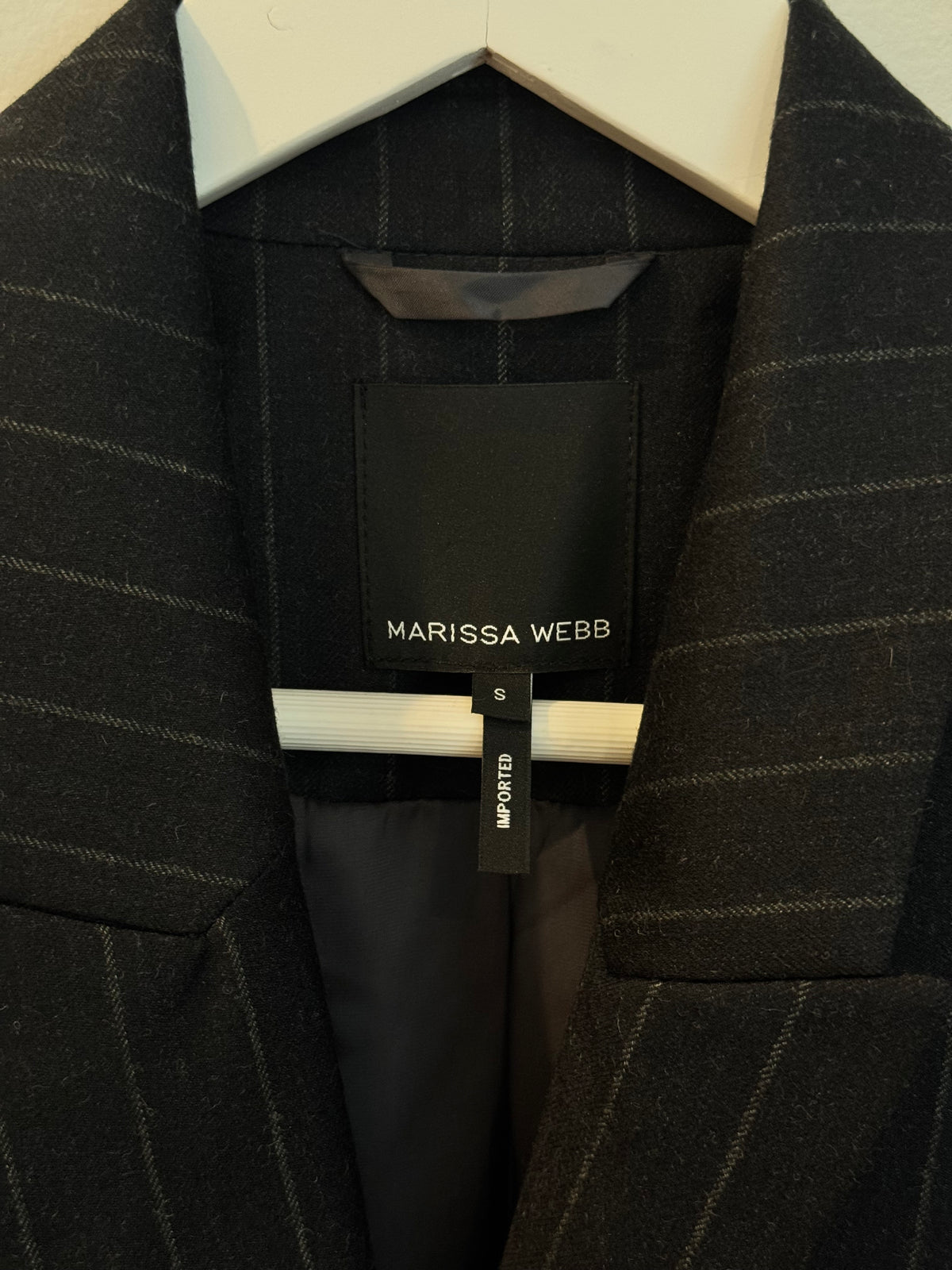 Marissa Webb Arley Pinstripe Boy Blazer Vest, Size Small