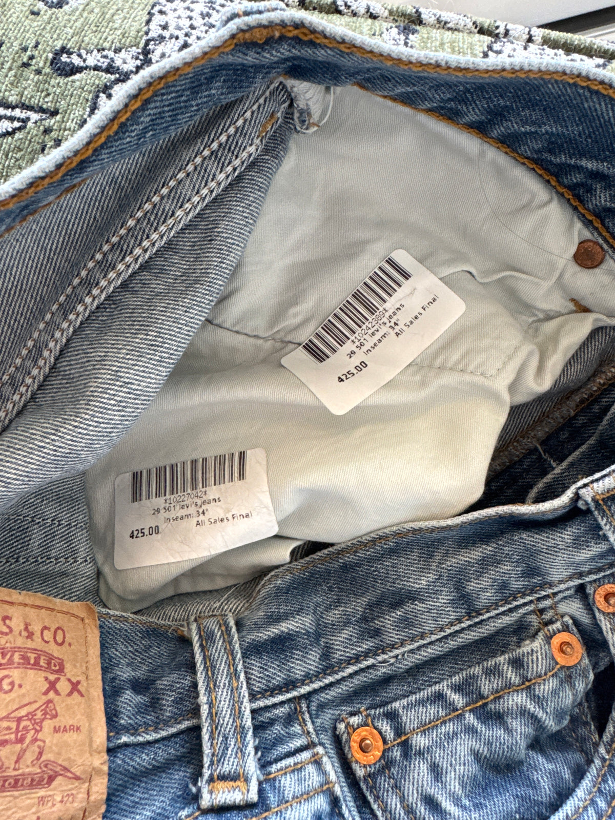 Levi’s “The Vintage Twin” 501 Denim Jeans, W29 L34