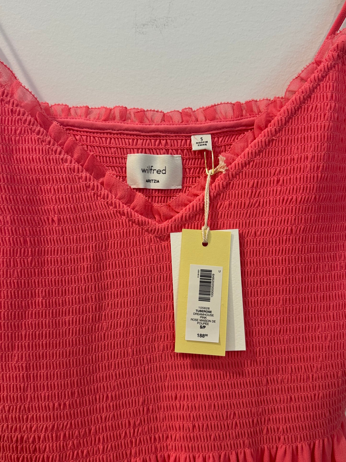 Wilfred “Tuberose Dreamhouse Pink” Dress, Size Small