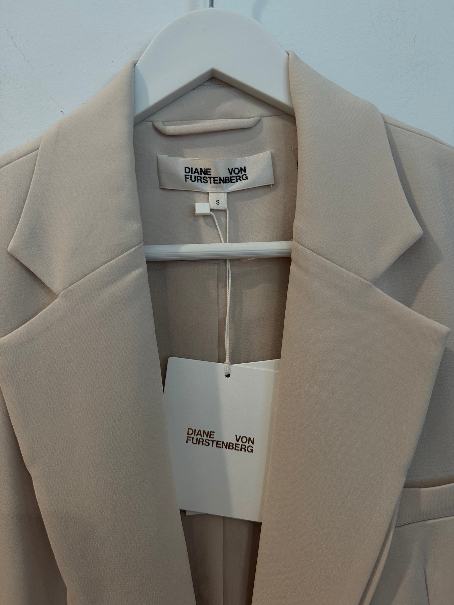 DVF Isla Jacket in Ivory, Size Small