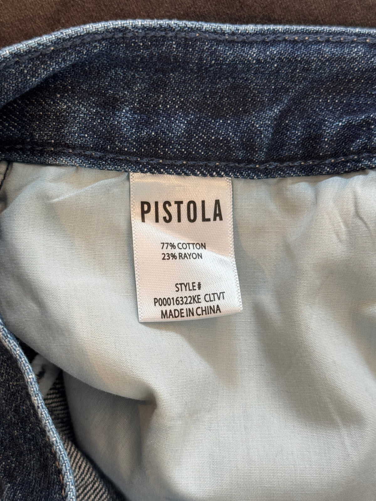 Pistola “Cassie” Super High Rise Straight Leg Jeans, Size 27