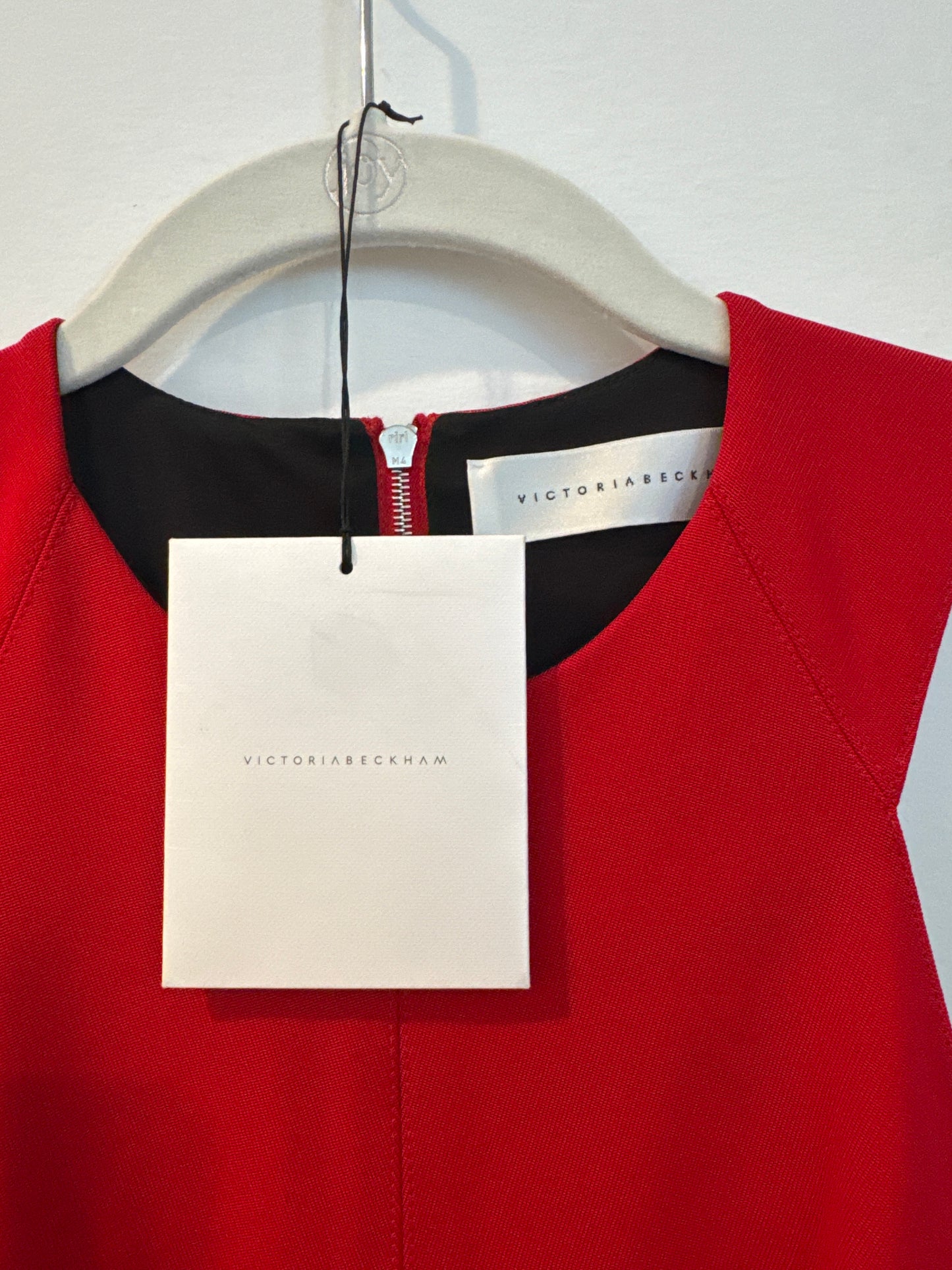 Victoria Beckham Red High Neck Sleeveless Dress, Size US8