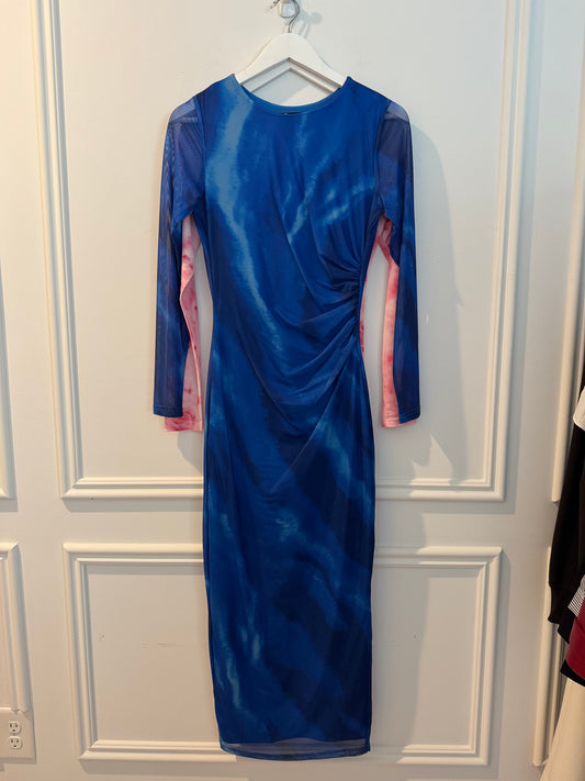Pretty Garden Long Sleeve Mesh Maxi Dress BUNDLE (2) Both Size Small
