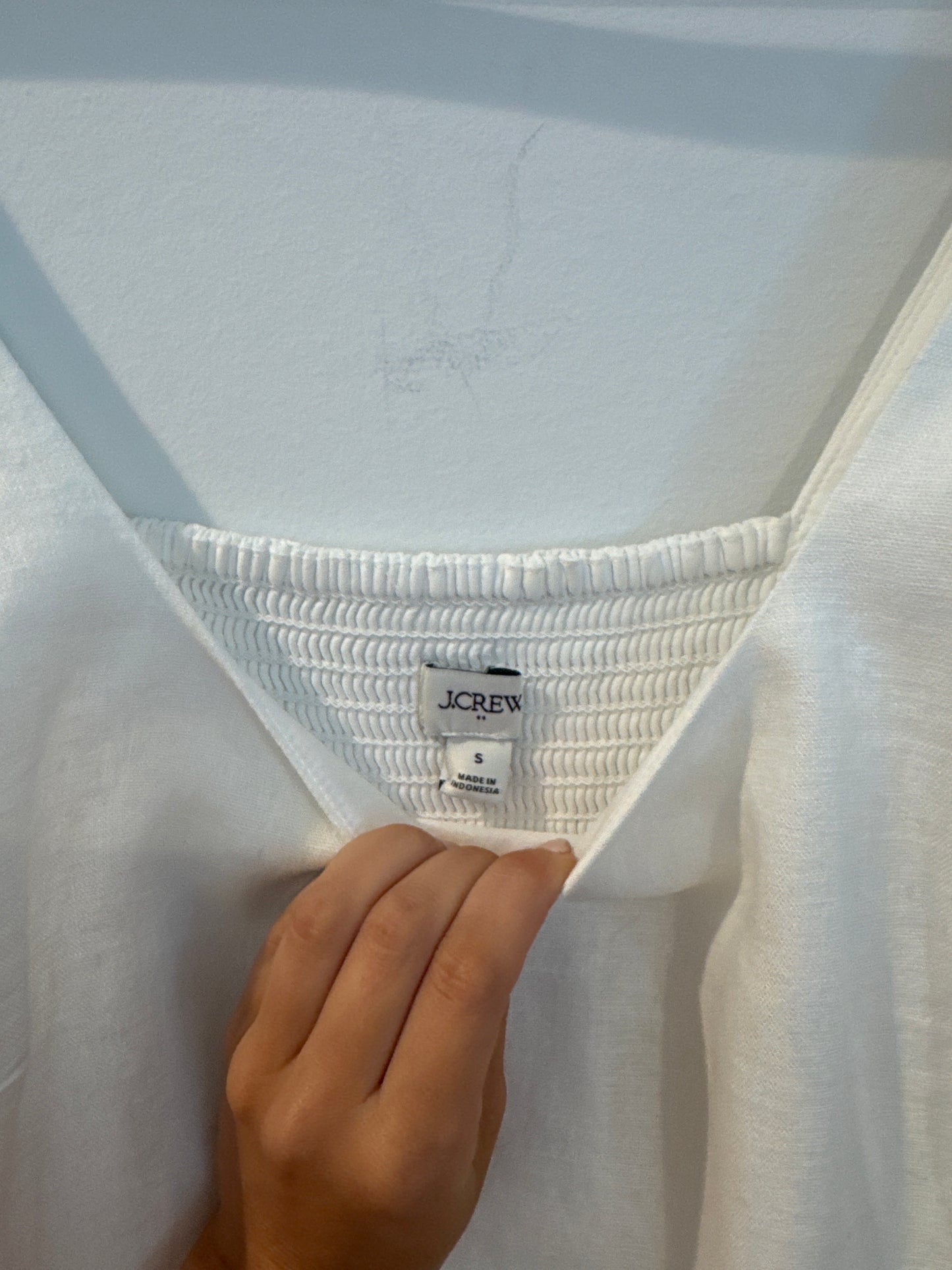 J. Crew Linen-blend Sleeveless White Mini Dress, Size Small