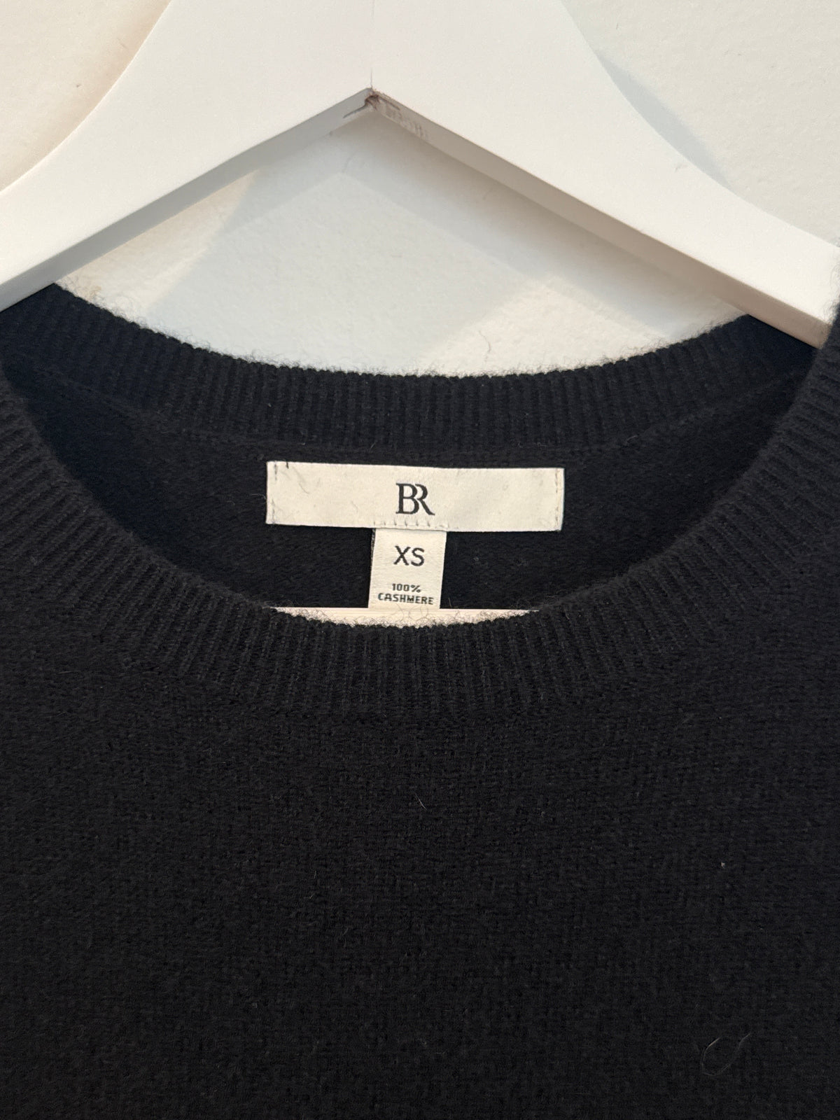 Banana Republic Franca Cashmere Padded-Shoulder Sweater Vest, Black, XS