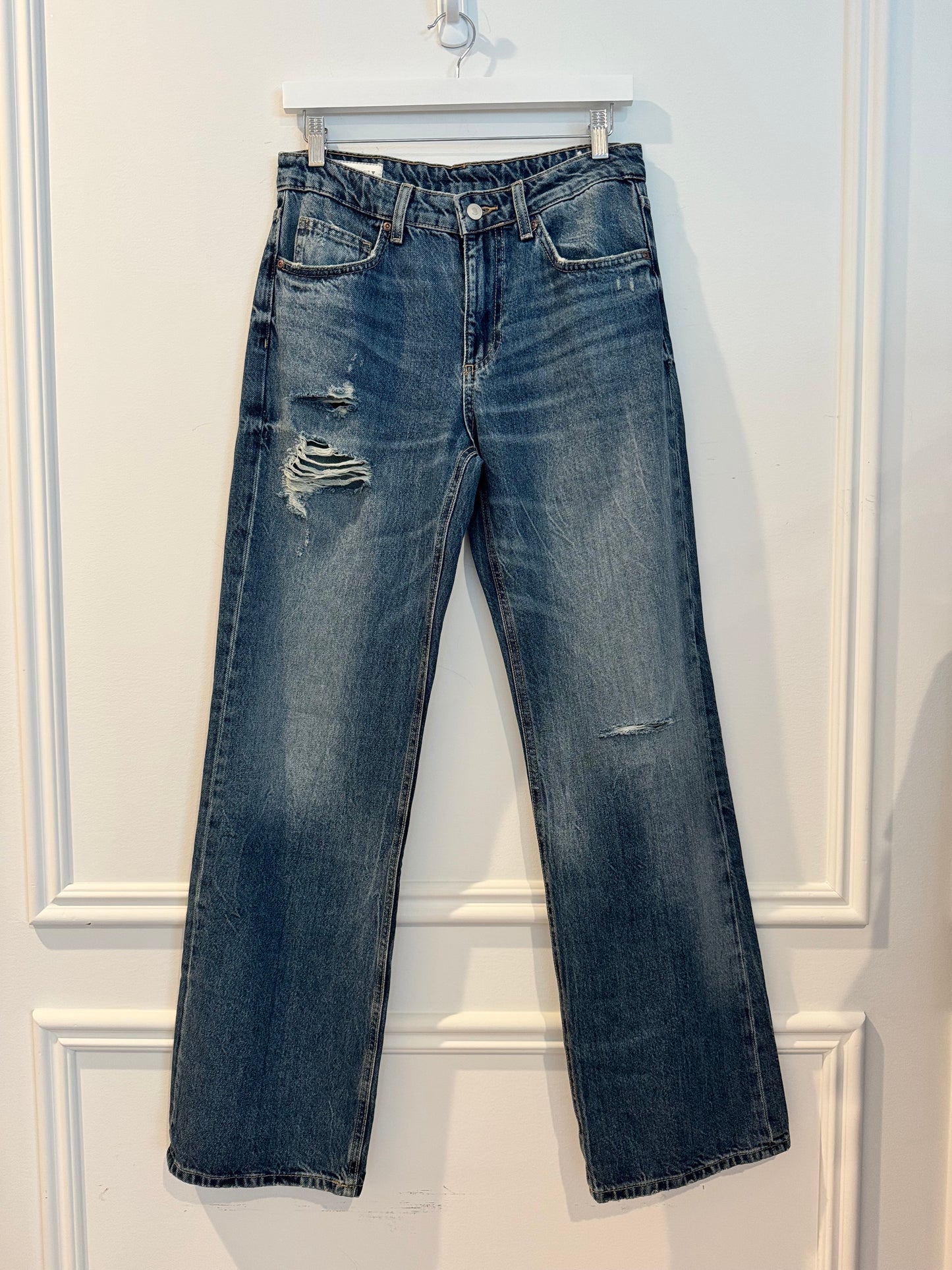 Zara Distressed Denim, Size 6
