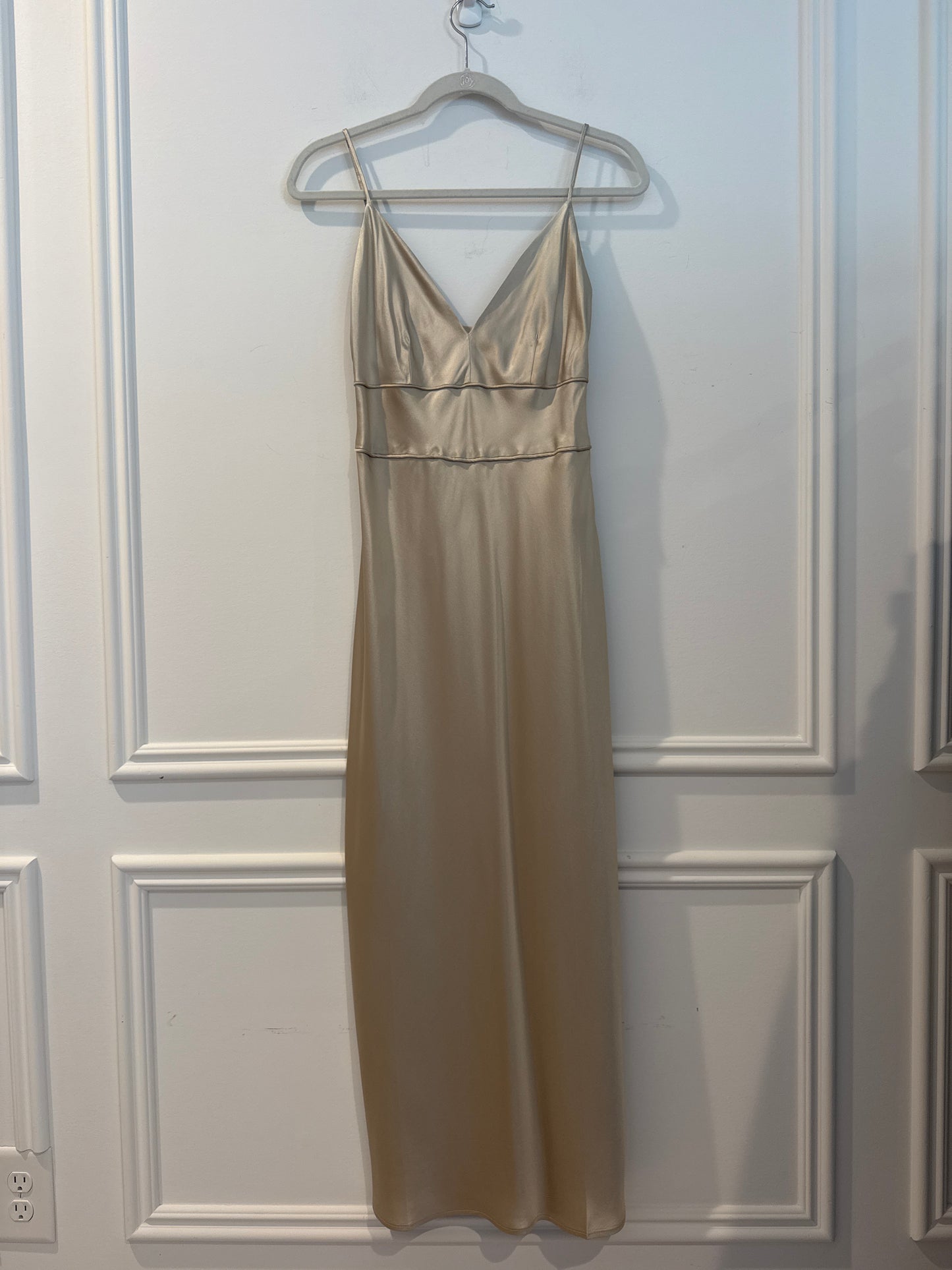 Everlane Champagne Gold Silky Dress, Size 4