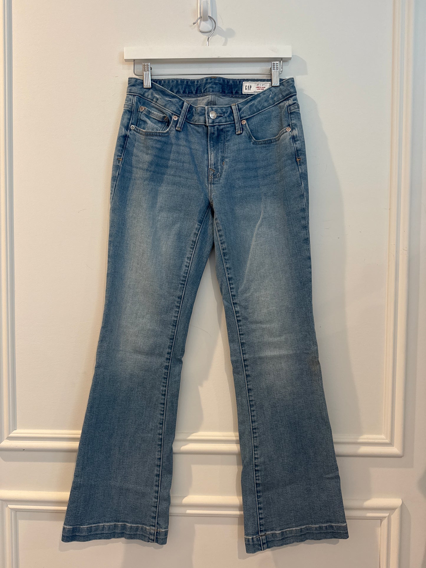 Gap Long & Lean Low Rise Denim Jeans, Size 4