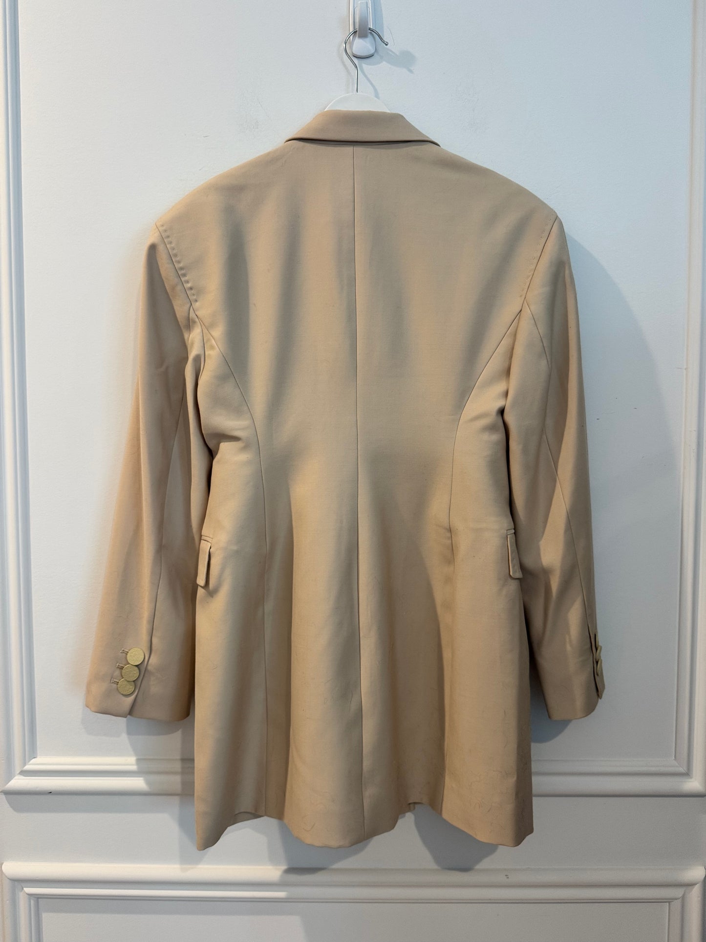 Babaton Tan Longline Tailored Blazer Coat, Size 8