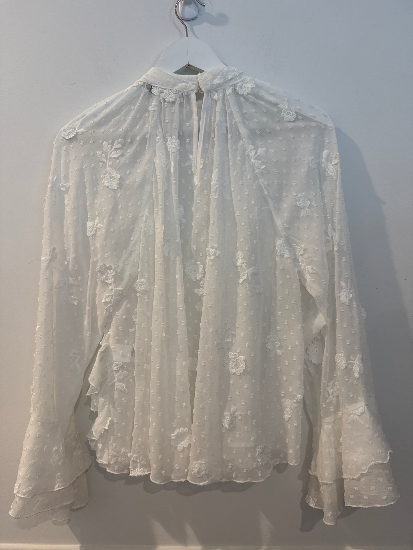 Zara White Blouse, Size Small